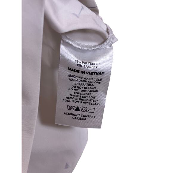 FootJoy Golf Polo Men’s XL Blue Flag Pattern Embroidered Patch Performance Shirt - Picture 5 of 6